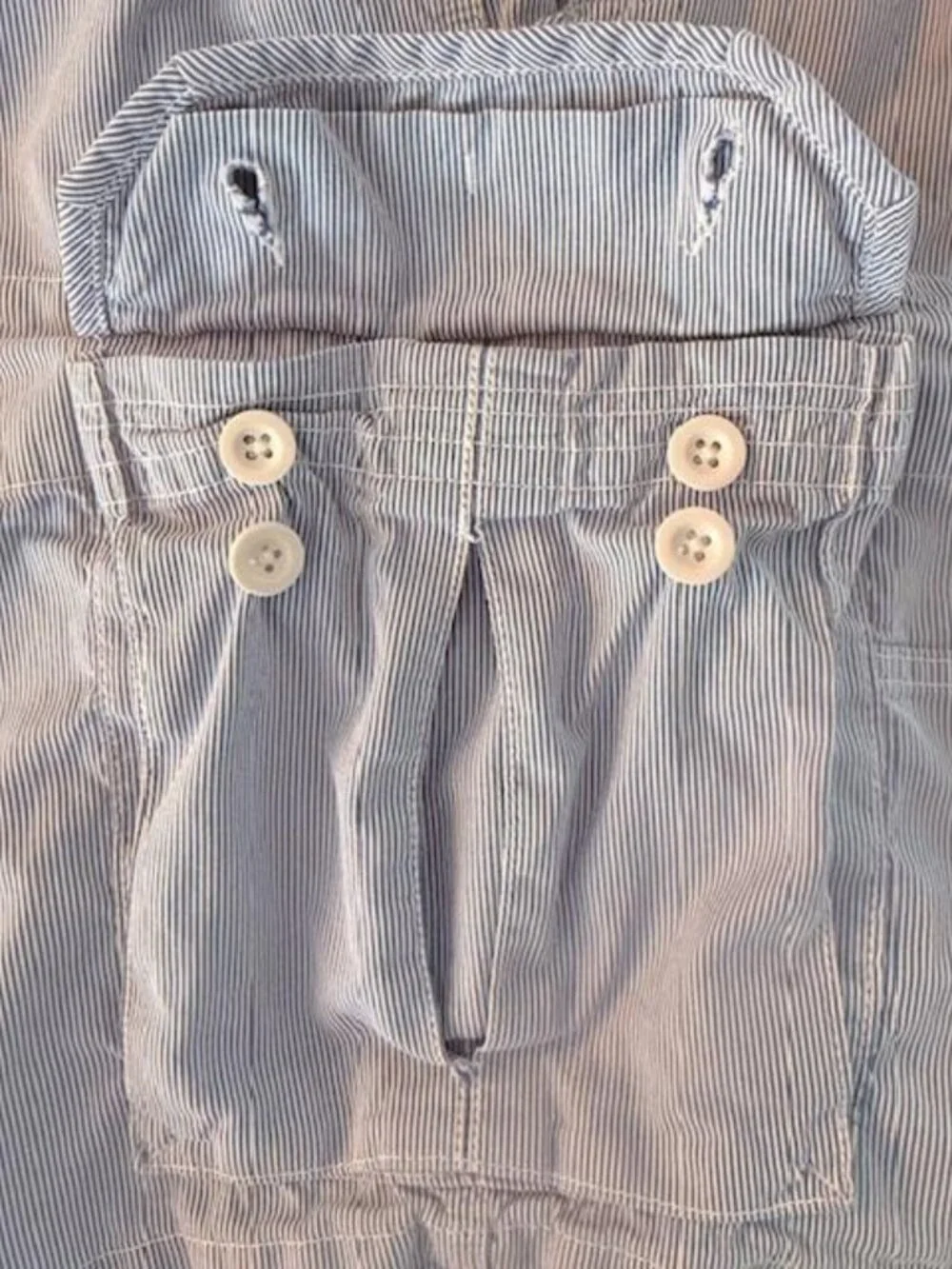 VTG EUC Polo Ralph Lauren 38 Gellar Hickory Railroad Stripe Cargo Shorts Size 38